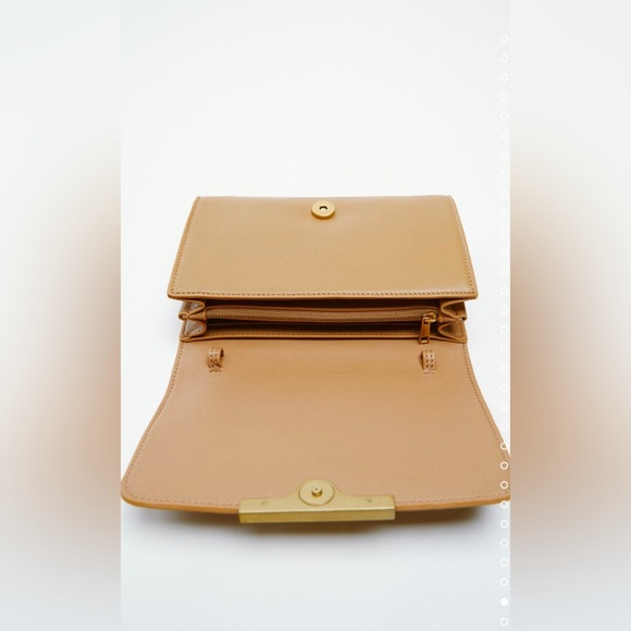 Zara Chain Strap Leather Crossbody Bag - Picture 4 of 7